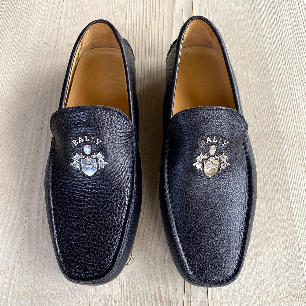 BALLY Wacres Driving Loafers with Crest, Made in Italy